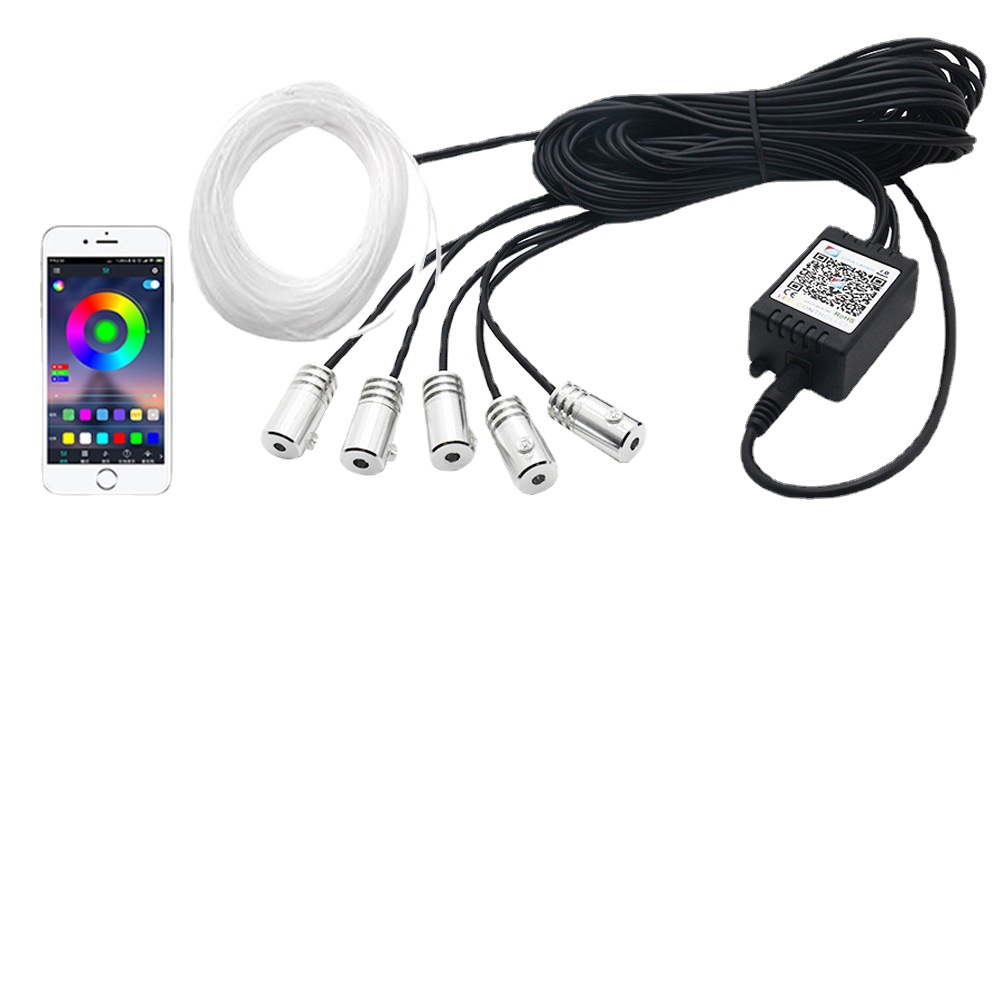 Coche faro APP control de voz coche RGB colorido Luz Fría guía de Luz música ritmo luz que cambia de color luz decorativa
