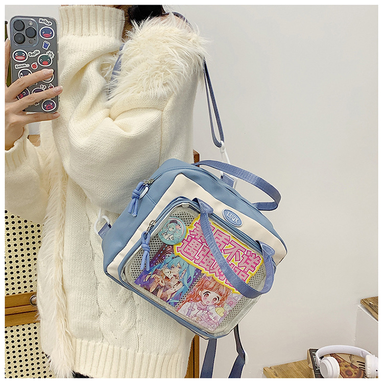 Cute and versatile pain bag, new large-capacity student commuting crossbody bag, Korean version hand-held transparent single-shoulder bag for women wholesale undefined