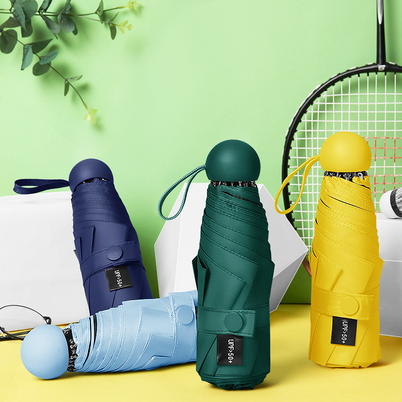 yuzhonghua five-fold umbrella mini parasol pocket anti-uv umbrella 8 bone sun protection small and convenient rain and rain dual-use