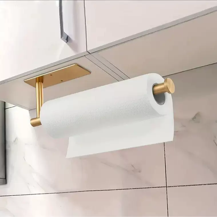 跨境免打孔厨房专用纸巾架卷纸架挂架保鲜膜收纳架壁挂式餐巾纸