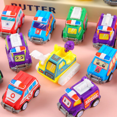 子供のおもちゃの消防車の男の子の赤ちゃんの漫画のミニの回力車の小さい自動車のおもちゃの1-3歳の工事の車のロット