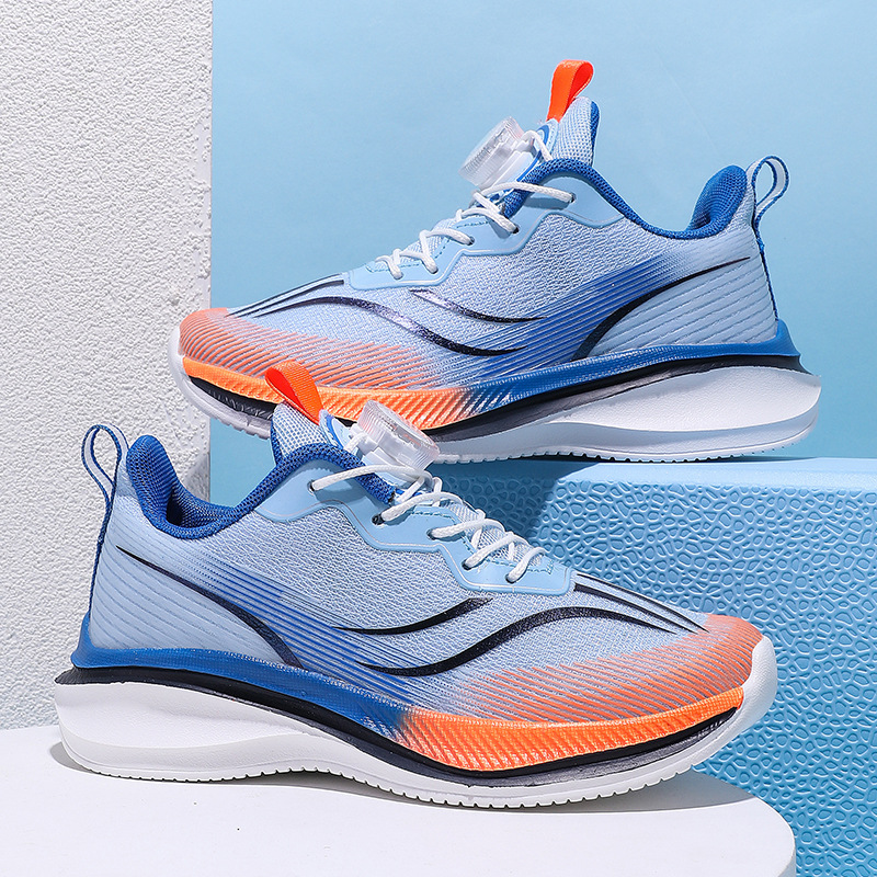 Red Rabbit 6pro Feimian Superficie de malla transpirable Calzado deportivo para niños Nuevos zapatos con botones para niños y niñas Zapatillas para correr para estudiantes