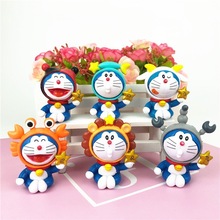 哆啦a梦十二星座玩偶造型手办模型桌面车载摆件烘培可爱公仔玩偶