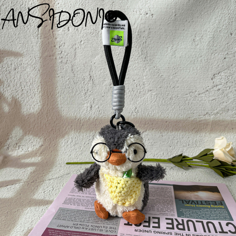 High-End-Cartoon süße Plüsch kleine Pinguin Puppe Tasche Anhänger Auto Schlüsselanhänger Rucksack Dekoration_voghion.com