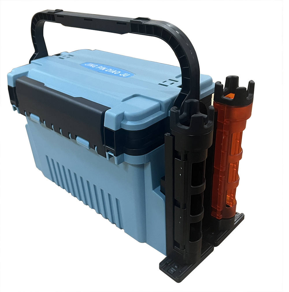 Caja de luya portátil soporte de varilla titular de la taza caja de pesca accesorios soporte de poste caja de engranajes de pesca accesorios caja de pesca soporte de varilla portátil