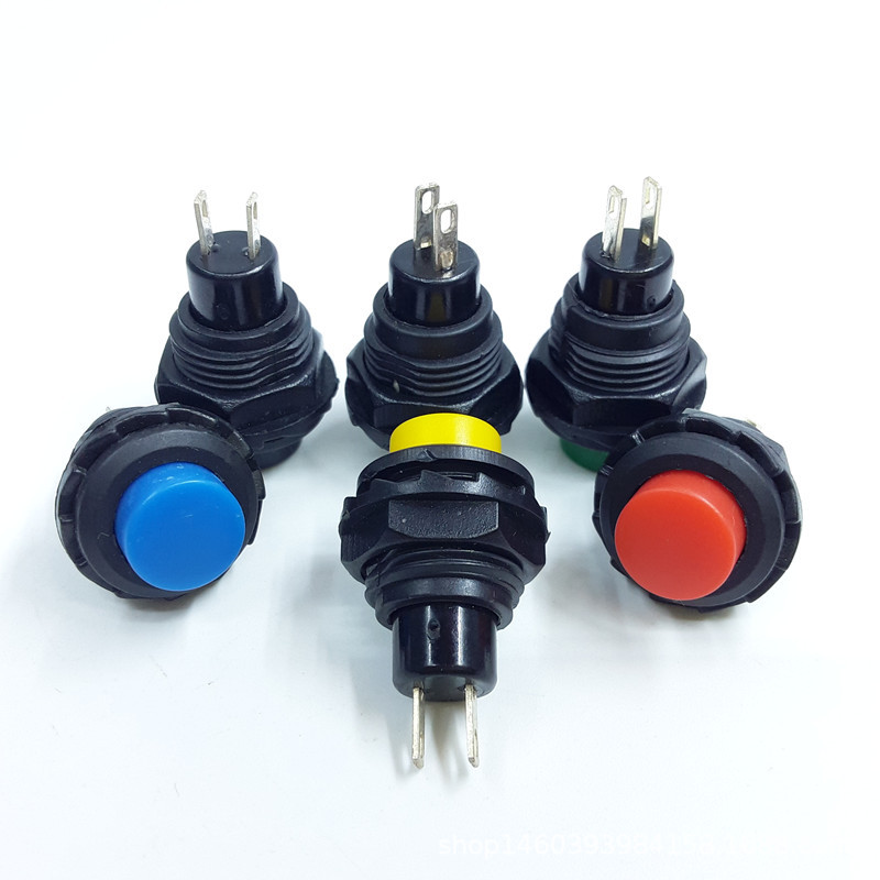 12MM短按钮开关 R13-502按通开关 自复位按键开关 无锁开关