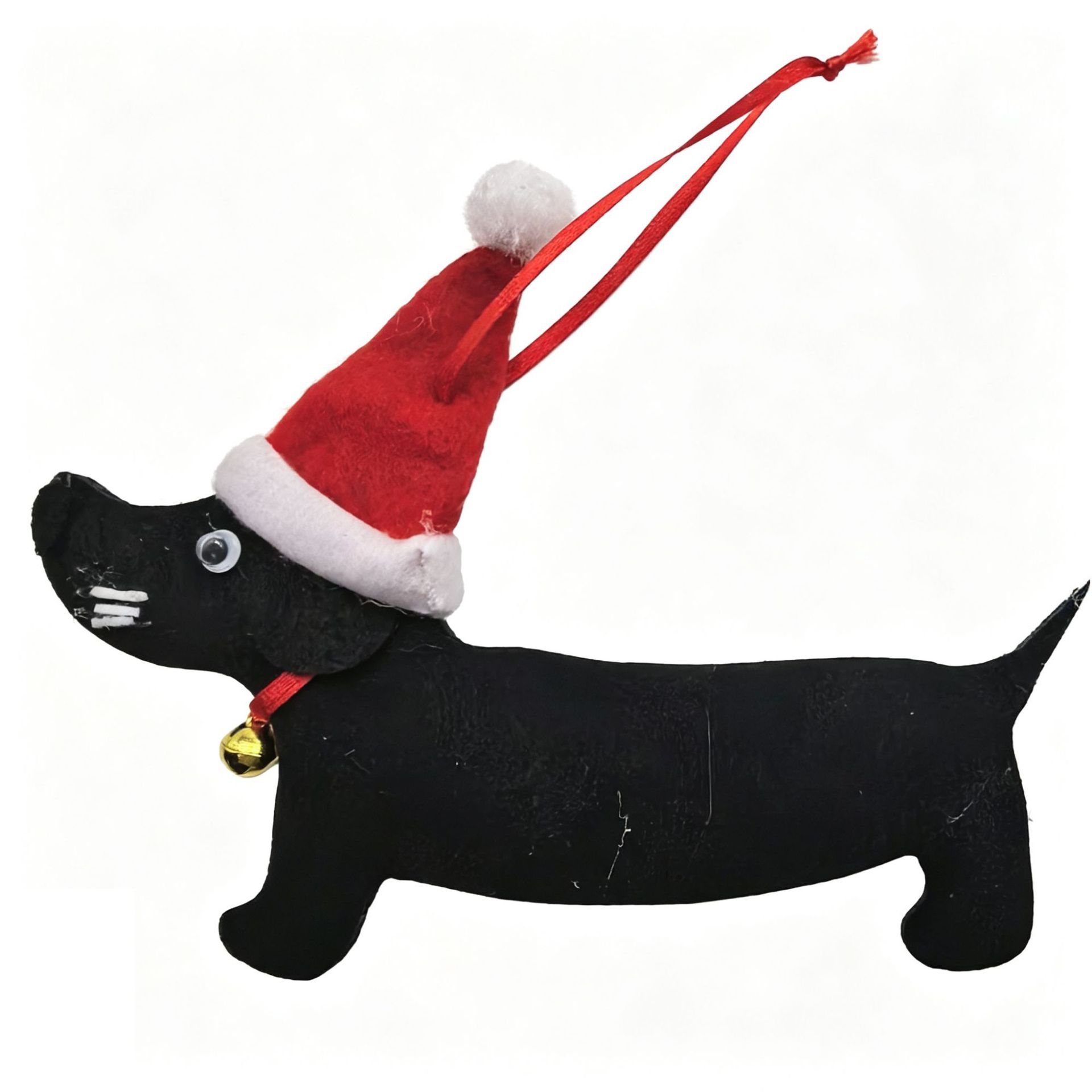 SGS en stock salchicha perro fieltro regalos de Navidad decoración fiesta adornos lindos colgantes