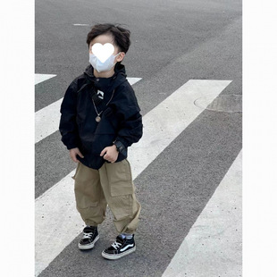 [50,000 People Collection] Boys Spring Outdoor Jacket Cargo Pants Suit Small and Medium-Sized Kidsren's Jacket Windbreaker Kidsren