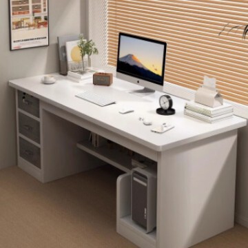 Computer Desk Desktop Simple Office Desk with Drawer Desk Home Student Writing Desk White Light Luxury Table