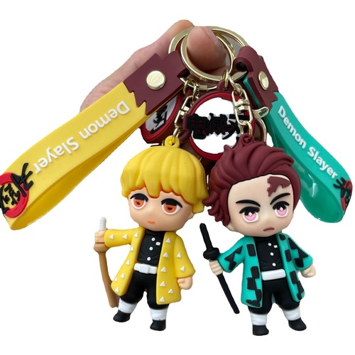 Ghost Slayers Kimetsu Keychain Car Keychain Cartoon Anime Figure School Bag Charm Arcade Prize Small Gift Wholesale