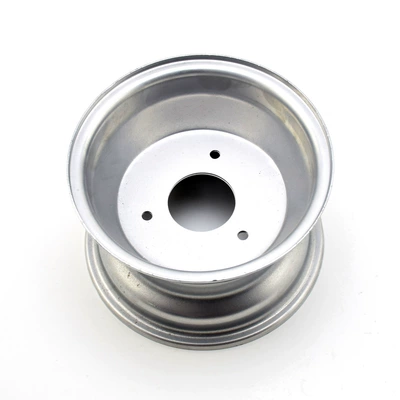 ATV four-wheel beach vehicle go-kart accessories 16X 8-7inch three-hole wheel hub steel rim iron tire rim (Motorcycle wheel hub) - silver-3-hole-one