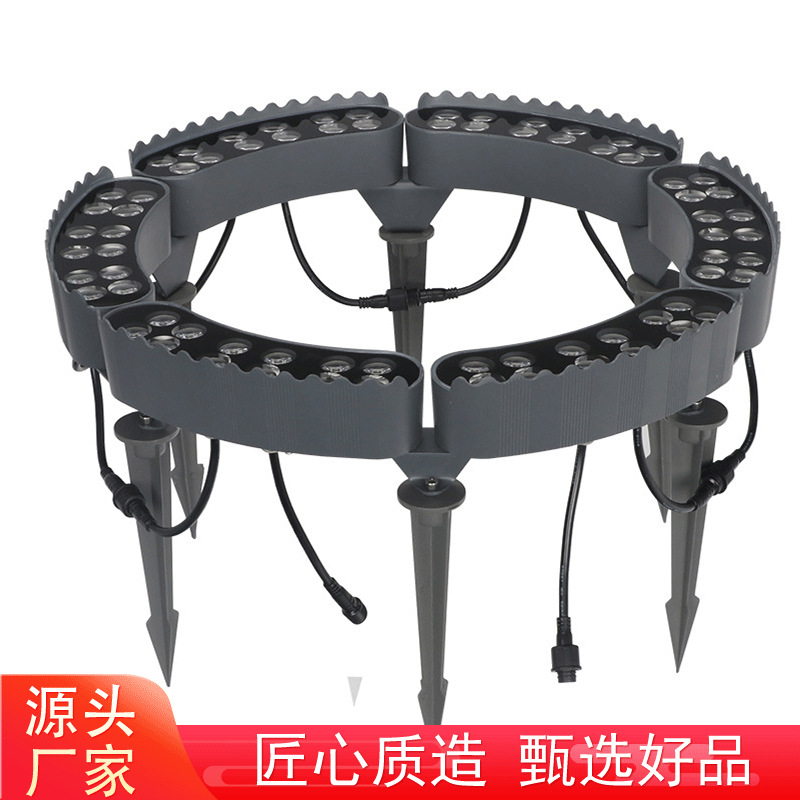 LED lámpara de brazo al aire libre impermeable redonda cadena de fundición a presión lámpara de proyección árbol 48W72W lámpara de proyección lámpara de árbol