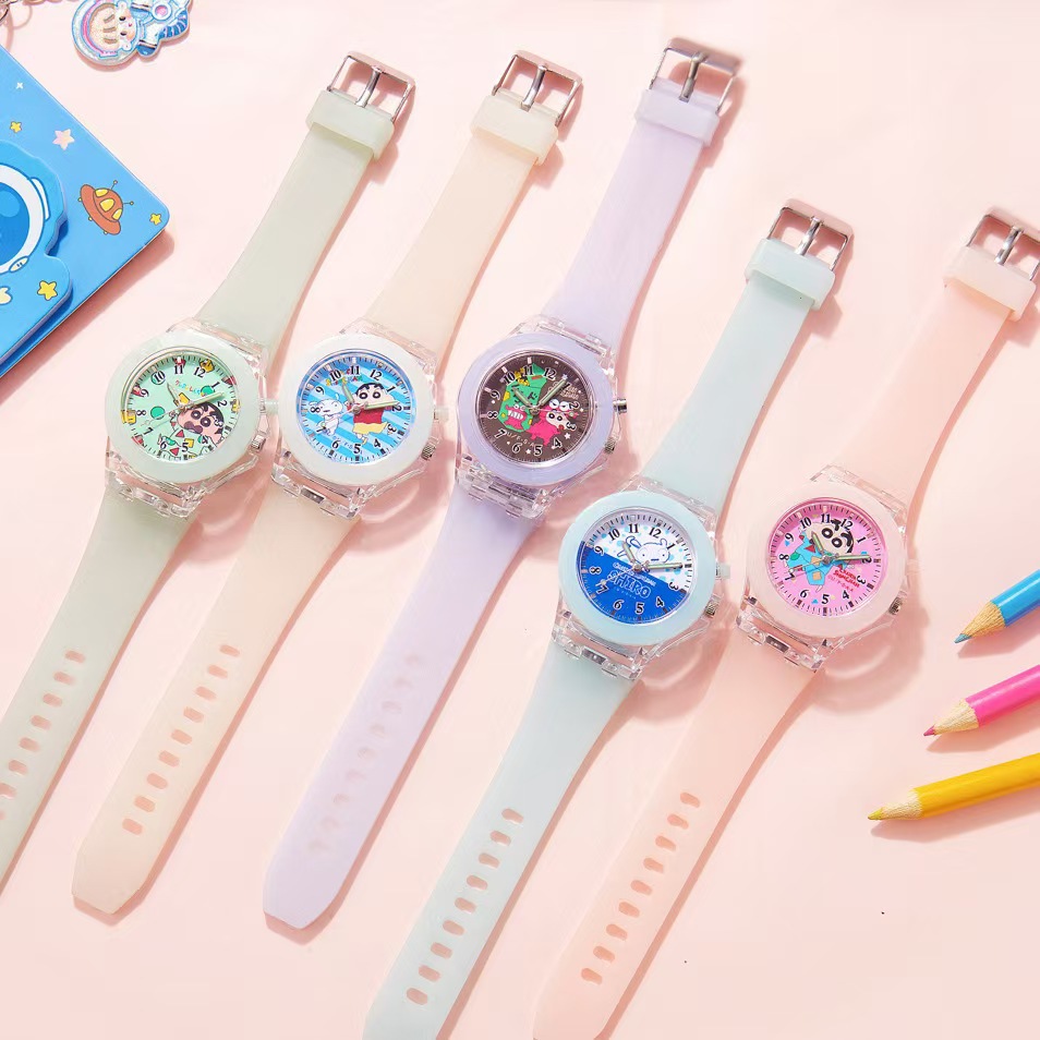 New Popular Crayon Shin-Chan Children's Watch Cartoon Elementary and Middle School Student Watch Led Luminous Colorful Watch