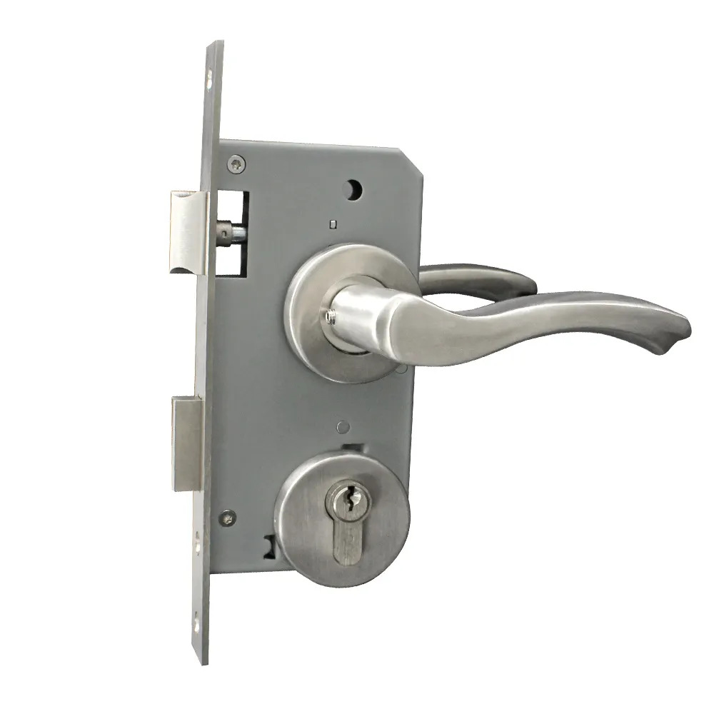 Cerradura interior moderna y simple cerradura de puerta de madera del dormitorio cerradura separada 304 manija de puerta de acero inoxidable cerradura de puerta mecánica silenciosa