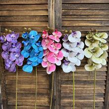 7头胶片蝴蝶兰手感3D打印婚庆仿真花家居装饰花高档假花软装布置