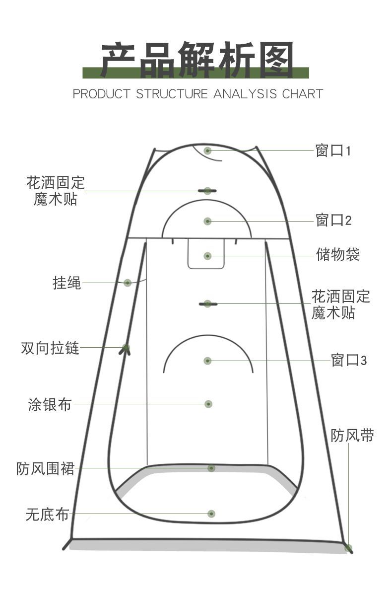 Portable Outdoor Shower Tent for Home Use, Magic Shower Tent, Changing Room, Mobile Fishing Toilet, Changing Room