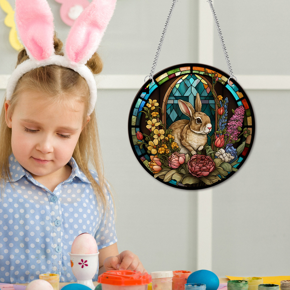 95g Weight pendant Home Textiles & Decor Type Acrylic Material Easter Festival Rabbit Pattern Casual, Elegant, Classical Style Easter Casual Elegant Classical Rabbit Arylic Party Supplies Decorations 52