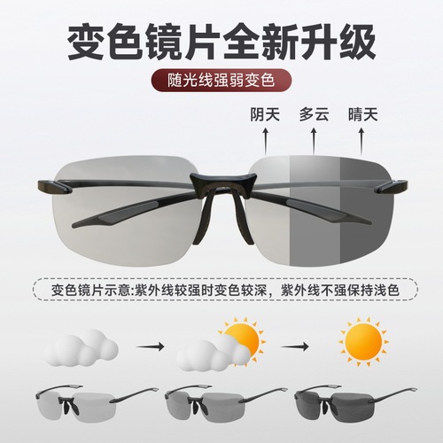 Camper polarized fishing glasses, ultra-light, sharp and beautiful, special night fishing, brightening, day and night color-changing sunglasses