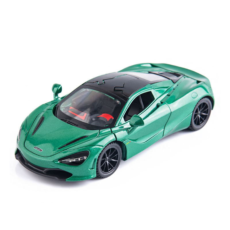 Weili aleación coche modelo 1:32 McLaren 720s coche deportivo sonido pull back luz juguete coche música modelo adornos