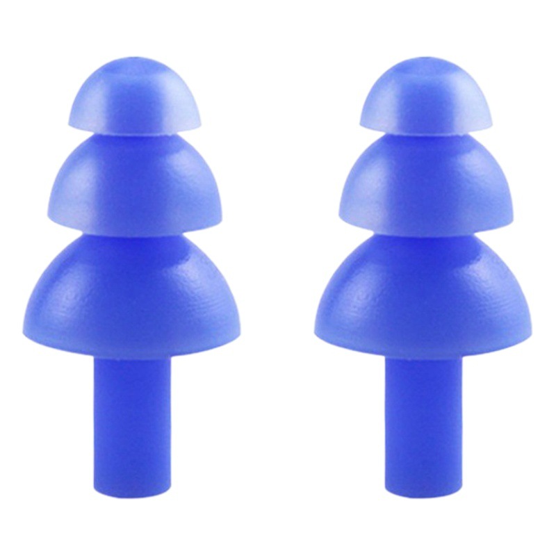 Tapones para los oídos de natación anti-agua de tres capas de silicona tapones para los oídos anti-ruido niños estudiante profesional equipo de natación en stock