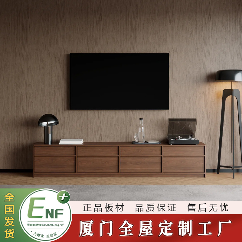 Medieval Style Tv Cabinet Skeleton Line Cabinet Door Storage Cabinet Solid Wood Multi-Functional Floor-Standing Tv Cabinet Customization Factory