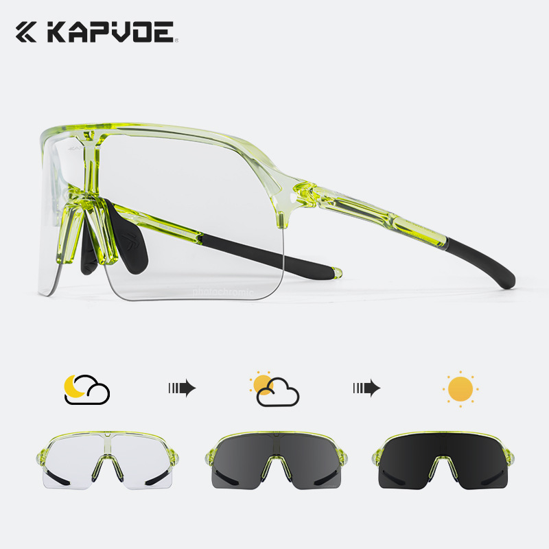 Gafas de Ciclismo Deportivo TR90 Fotocromático A prueba de viento Protección UV para Deportes al Aire Libre