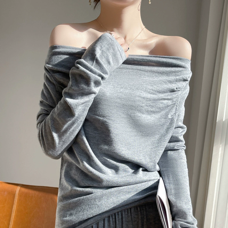 Вязанная шерстяная spring-summer solid body-friendly кофта, 2025 год