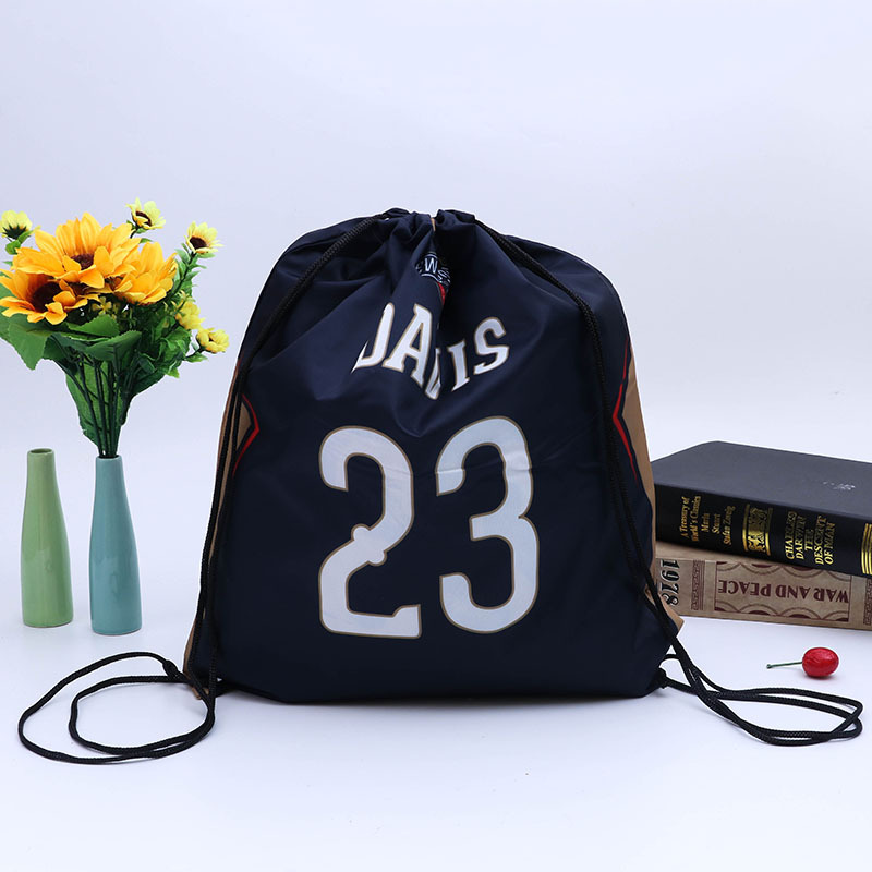 广告涤纶布袋束口袋 LOGO颜色图案收纳袋 束口购物袋物品收纳包