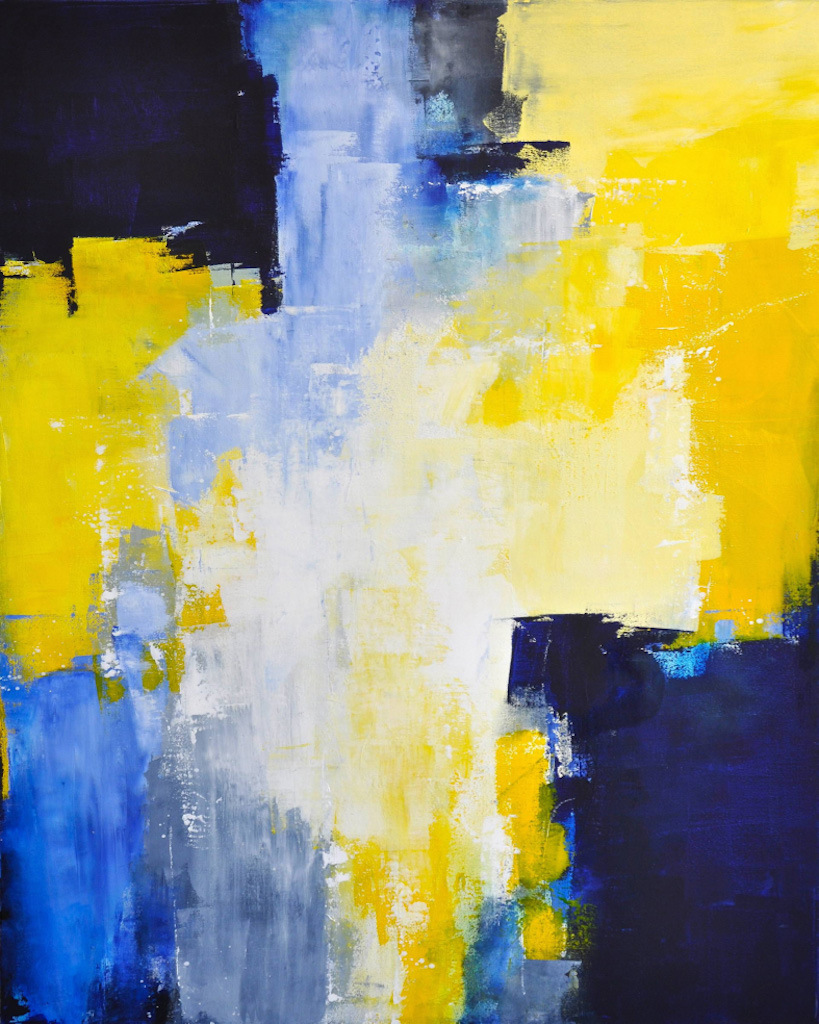 Pintura al óleo de color abstracto moderno lienzo mural póster de arte de la pared dormitorio sala de estar decoración moderna