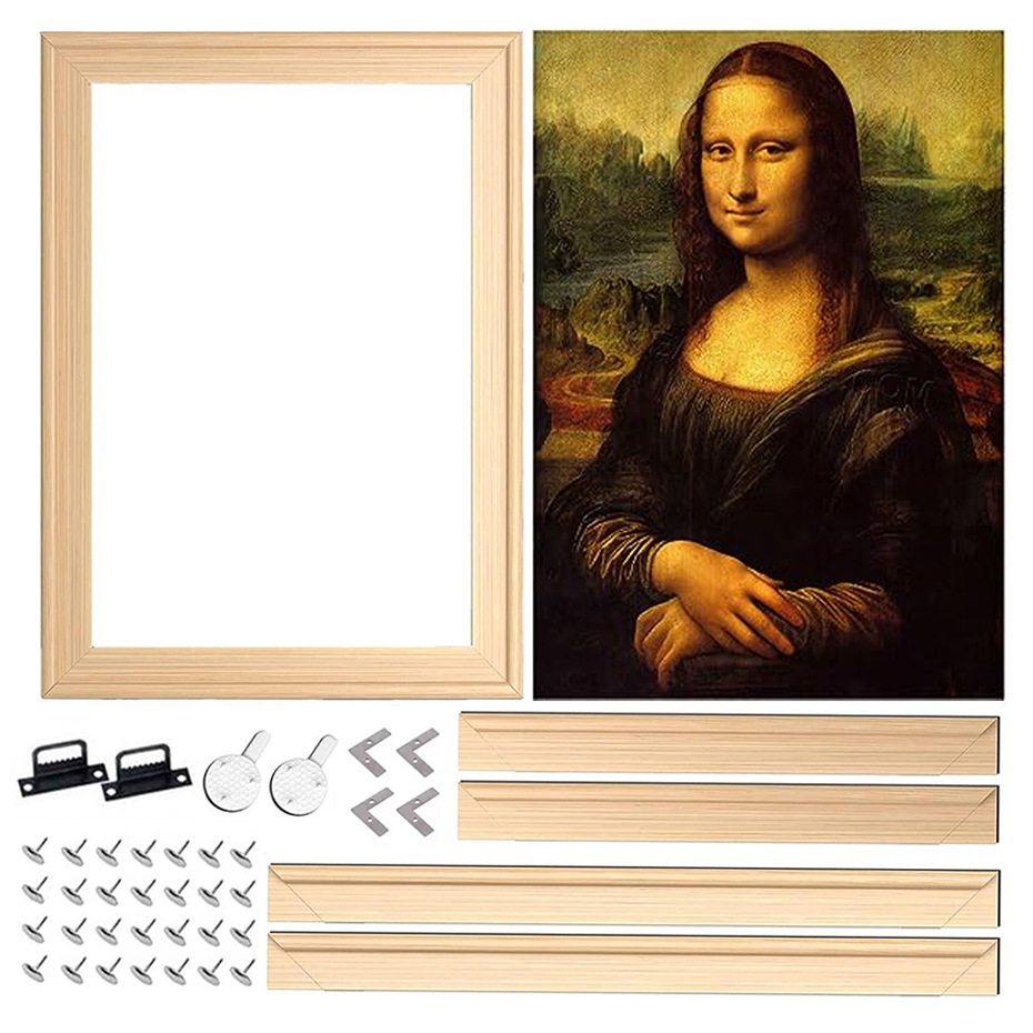 Cross-Border Hot-Selling Frame Painting Mortise and Tenon Craft DIY Oil Painting Diamond Painting Bedroom Interior Decoration Painting Wholesale Photo Frame