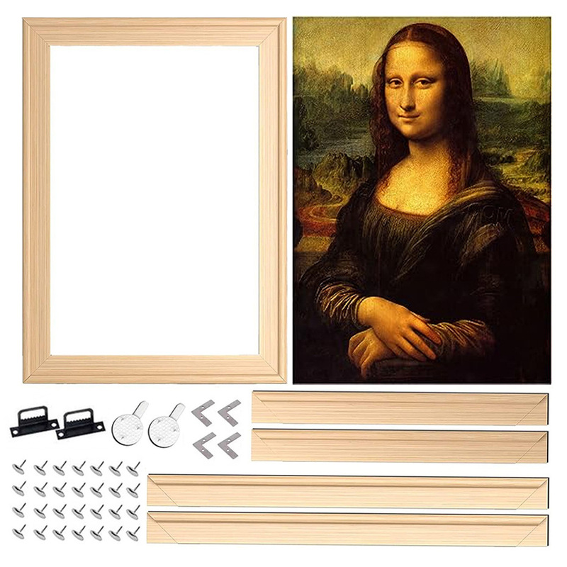 Cross-Border Hot-Selling Frame Painting Mortise and Tenon Craft DIY Oil Painting Diamond Painting Bedroom Interior Decoration Painting Wholesale Photo Frame