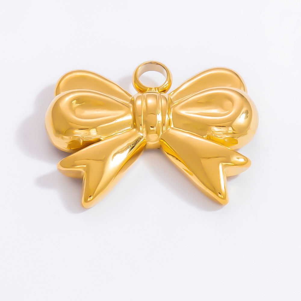 4g Weight 0.03µm-0.05µm Gold Plating Thickness PVD Coated Gold Plating Process Pendant Jewelry Making Type Real Gold Plated Plating Material 1 Piece Quantity 304 Stainless Steel Material Bow Knot Pattern Simple Style, Classic Style Style Waterproof Non Tarnish, Plating Craft 1 Piece 304 Stainless Steel PVD Coated Real Gold Plated Bow Knot Pendant DIY Jewelry Accessories 13