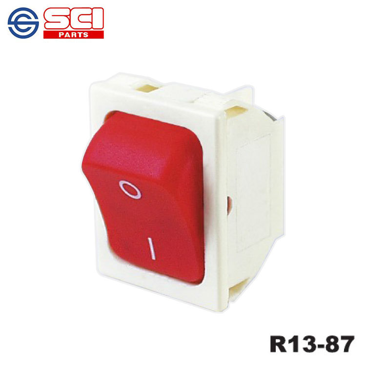 台湾SCI新进船型开关R13-87A/B带灯四脚二档R13-8C/D符合UL CSA
