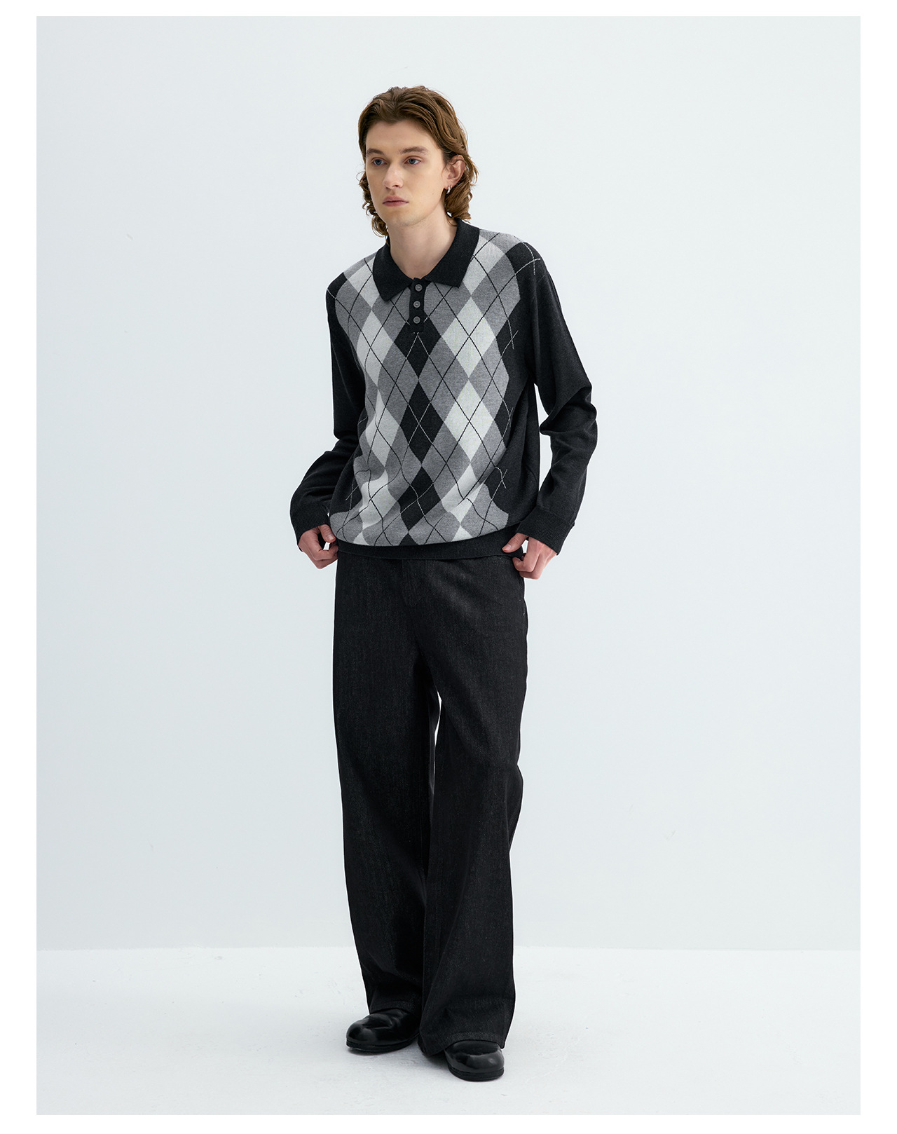 UNF Ralph Plaid 300g Polo Sweater