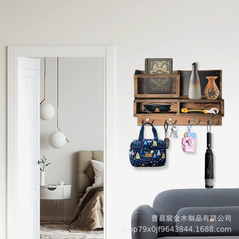 Home Wall Key Storage Rack Entrance Sunglasses Fit Rack Dog Belt Rack Envelope Mail Storage Rack