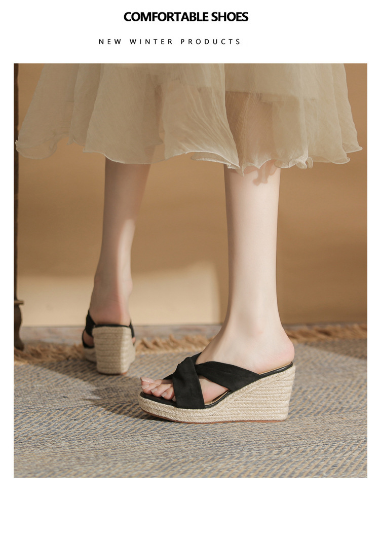 Sandal cao gót nữ hở mũi đế xuồng gót 9 cm — màu đen chi tiết 18