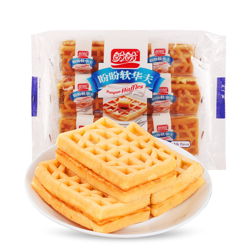盼盼華夫餅奶香味零食糕點軟面包早餐休閑零食辦公室點心168g批發