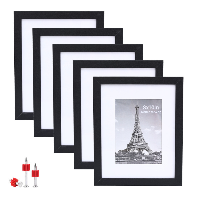 Cross-border new wooden transparent photo frame diy memorial photo wall 3 pack combination frame ornaments gift wholesale