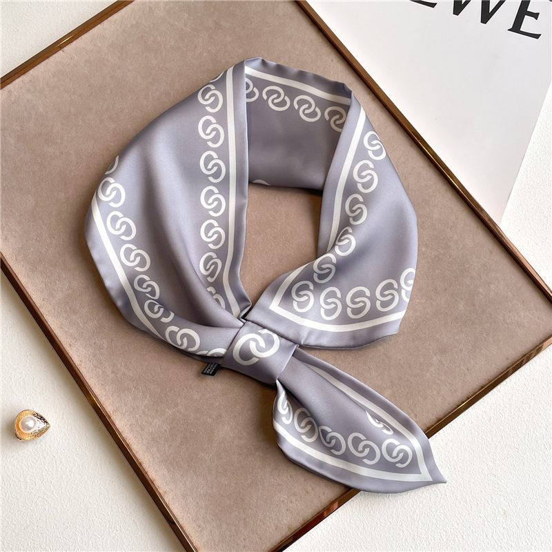 Foreign style ear scarves New spring and summer decoration crisis Simple basic style versatile long strip scarf diagonal_voghion.com