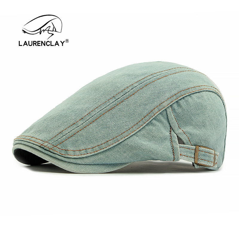 Primavera, verano y otoño nuevo sombrero de mezclilla estilo coreano moda lavada Denim boina hombres más tamaño algodón casquillo mujeres