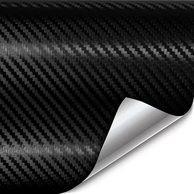 Black carbon fiber car modification film 5ftx1ft with air release layer, matte forged black modification color change film (Automotive Film)