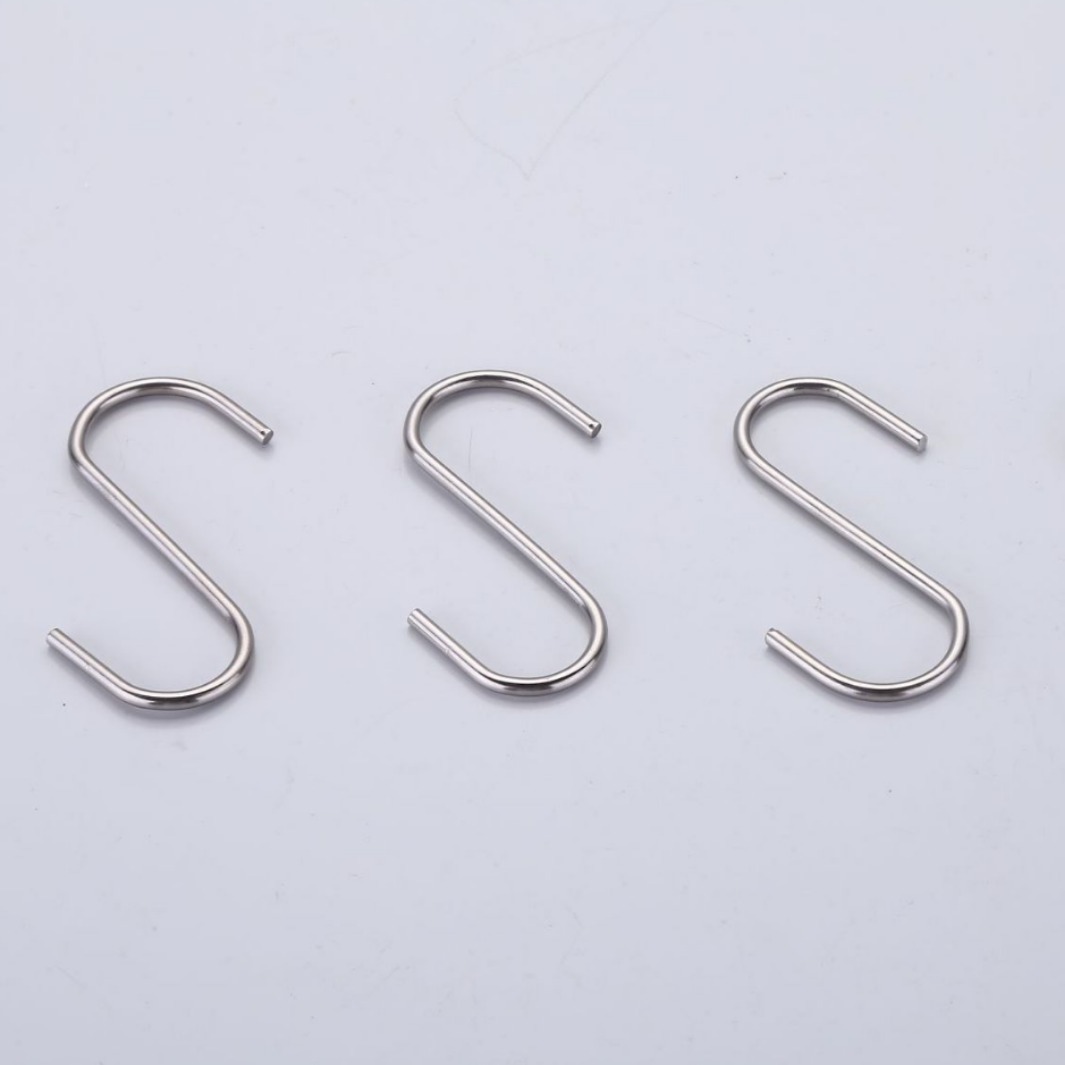 Fábrica de acero inoxidable tipo S gancho S gancho de almacenamiento de metal supermercado gancho de cocina