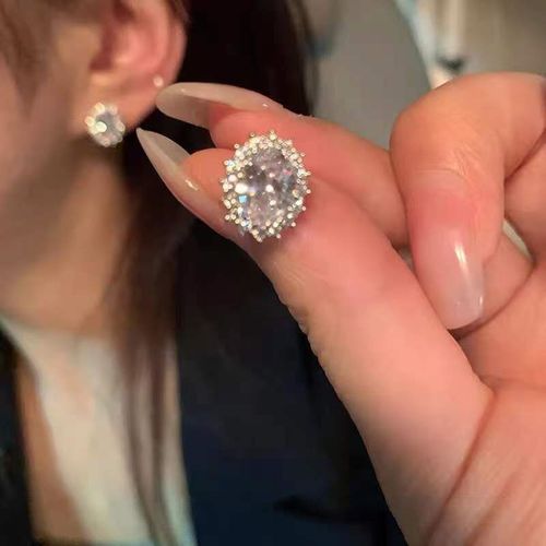 Shop Pigeon Egg ~ Gentle Temperament Earrings Niche Design Earrings Women's Sterling Silver High-end Jewelry Women's Summer