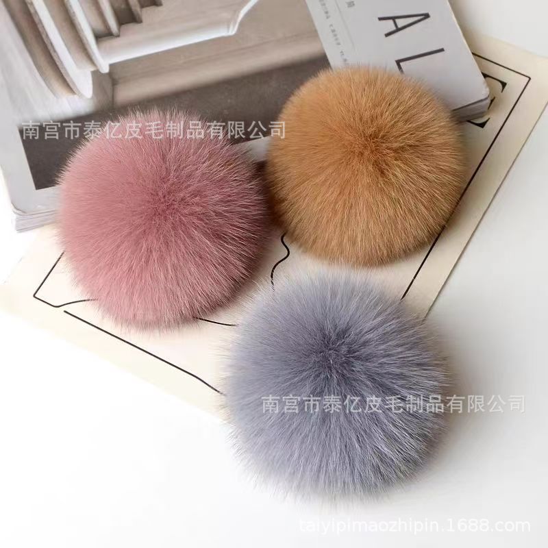 Real Fox Fur Ball Mobile Phone DIY Accessories, Bag Keychain Pendant, Shoe Accessories, Fox Head Handmade DIY Real Fox Fur Ball Mobile Phone DIY Accessories, Bag Keychain Pendant, Shoe Accessories, Fox Head Handmade DIY