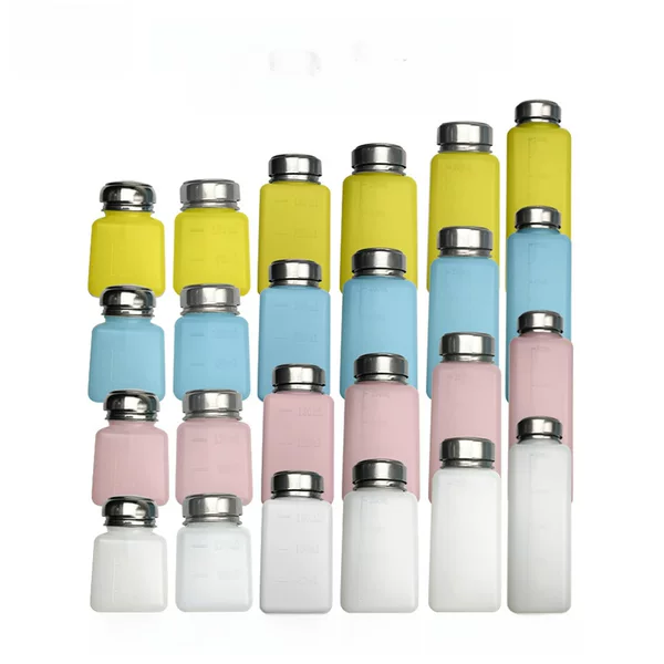 Factory direct press type Square anti-static alcohol bottle plastic bottle 120/180/200/250/500ml