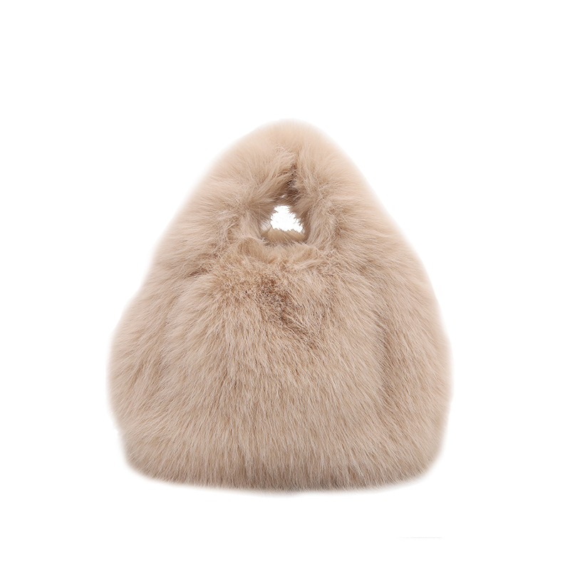 Bolsas de peluche de invierno 2024 nuevas bolsas de moda de mujeres estilo exterior simple bolsas de lana coreanas casuales