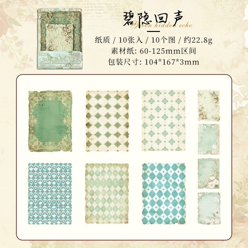 En el pasado, el viejo sueño retro libro de mano en relieve papel de material floral DIY transfronterizo libro de mano decoración diario collage papel de fondo