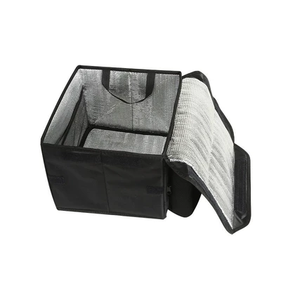 Car Storage Box with Waistrest, Car storage bag/box - cross-border-hot-sale-black-thermal-insulation-model-length-39-width-33-height-31cm
