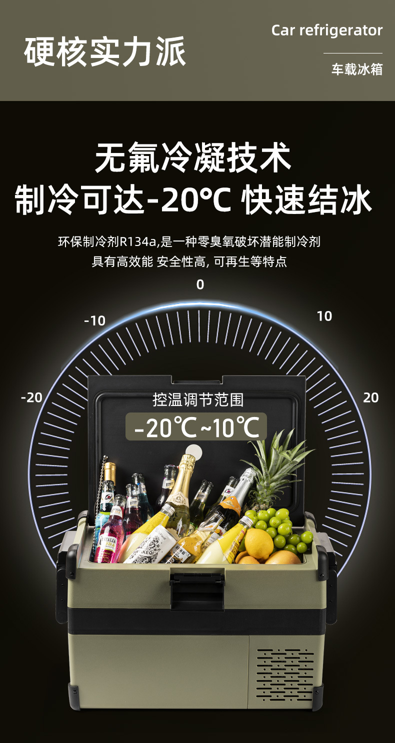 Compressor car refrigerator digital temperature control freezing minus -20 degrees outdoor essential practical 25 liters freezing cold