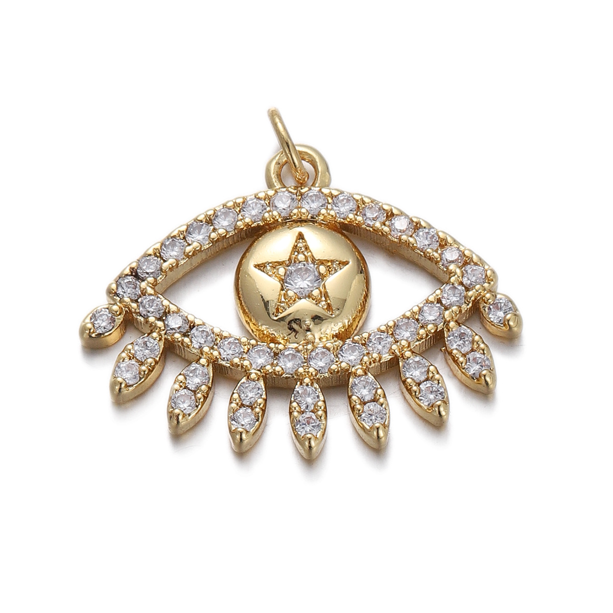 DIY Jewelry Accessories, Bracelets, Earrings, Necklace Classification 1 Piece Quantity 1 Piece Copper Zircon Color Block Starry Sky Moon Pendant DIY Jewelry Accessories Bracelets Earrings